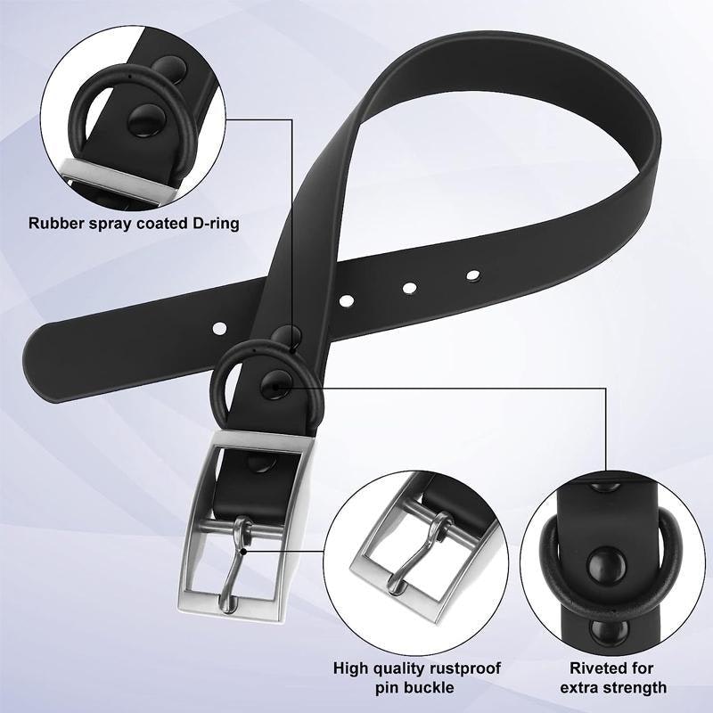 PVC Dog Collar Working Dog Kennels Waterproof Soft Adjustable for Pets M Size