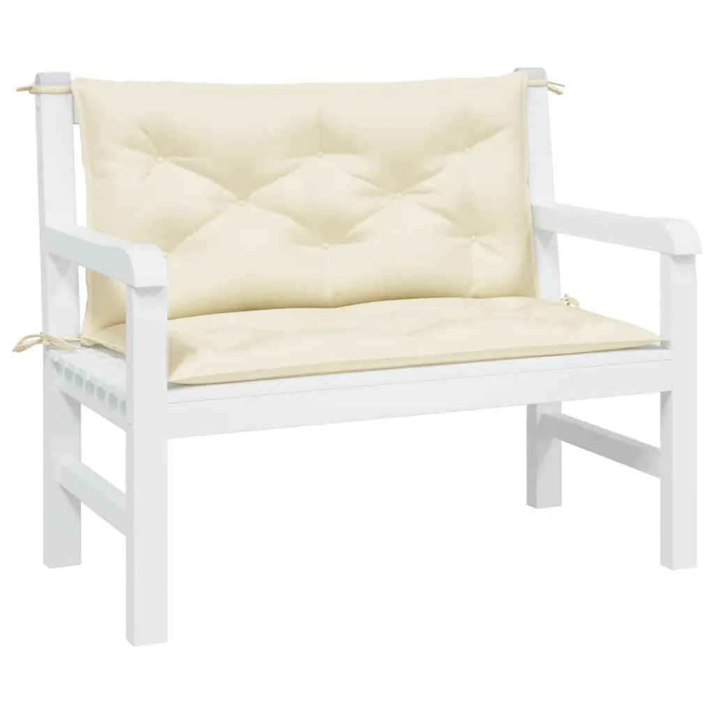 Garden Bench Cushions 2 pcs Cream 100x50x7 cm Oxford Fabric 361661