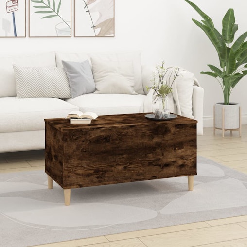 NNEVL Coffee Table Smoked Oak 90x44.5x45 cm Engineered Wood NNEVL Coffee Table Smoked Oak 90x44.5x45 cm Engineered Wood