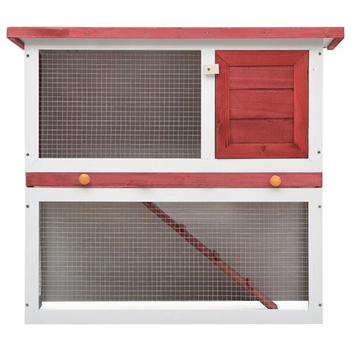 NNEVL Outdoor Rabbit Hutch 1 Door Red Wood NNEVL Outdoor Rabbit Hutch 1 Door Red Wood