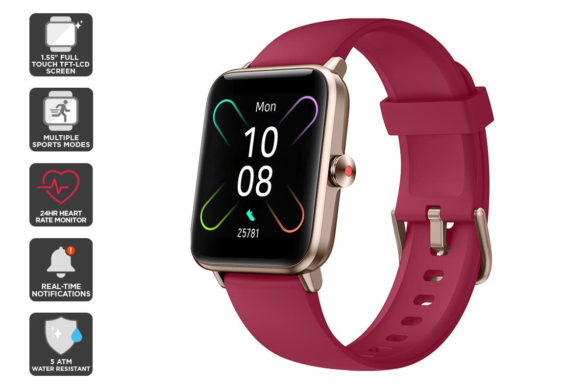Kogan Active+ II Smart Watch (Coral Red)