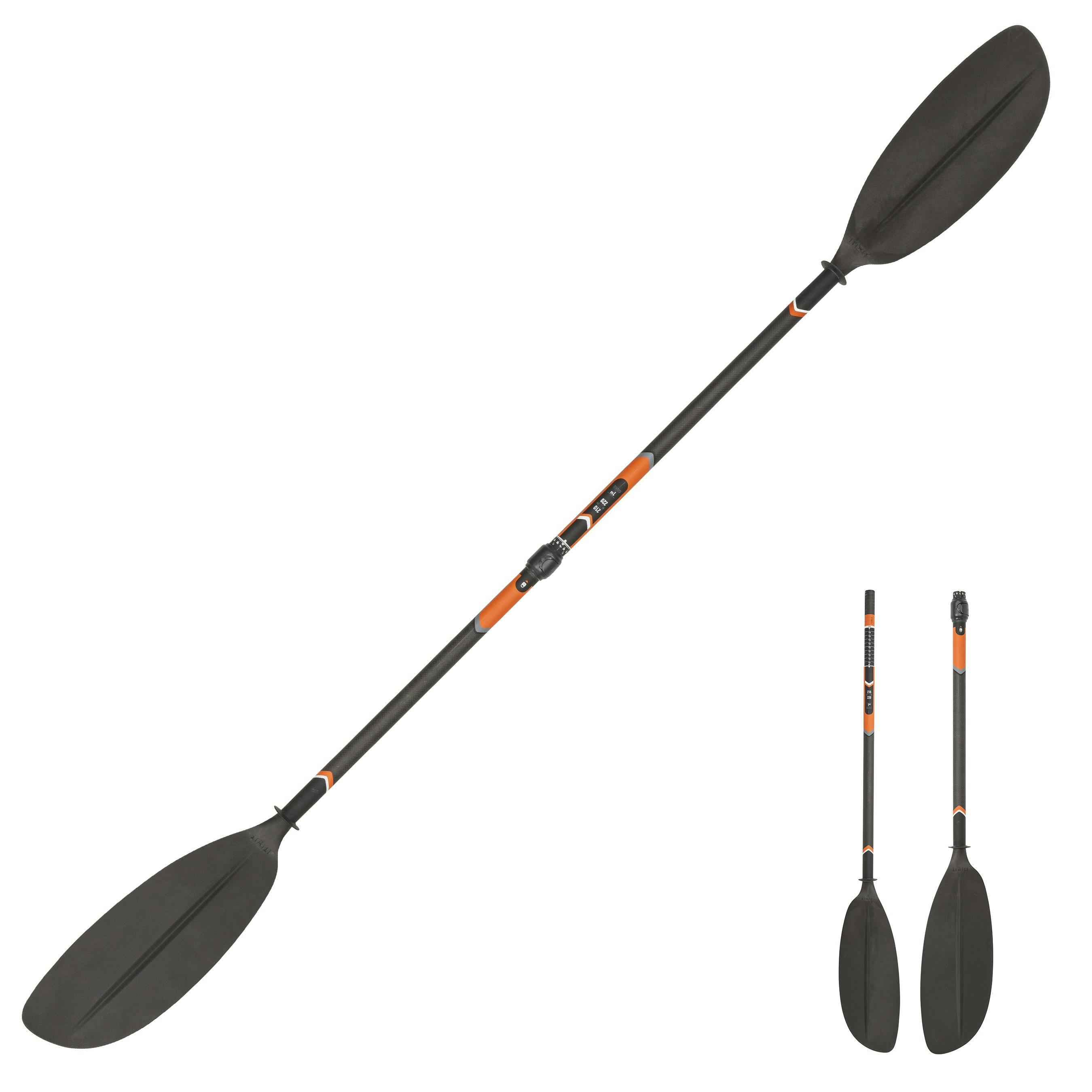 Decathlon | X500 TWO-PIECE ADJUSTABLE SPLIT CARBON KAYAK PADDLE 210-220 CM Decathlon | X500 TWO-PIECE ADJUSTABLE SPLIT CARBON KAYAK PADDLE 210-220 CM