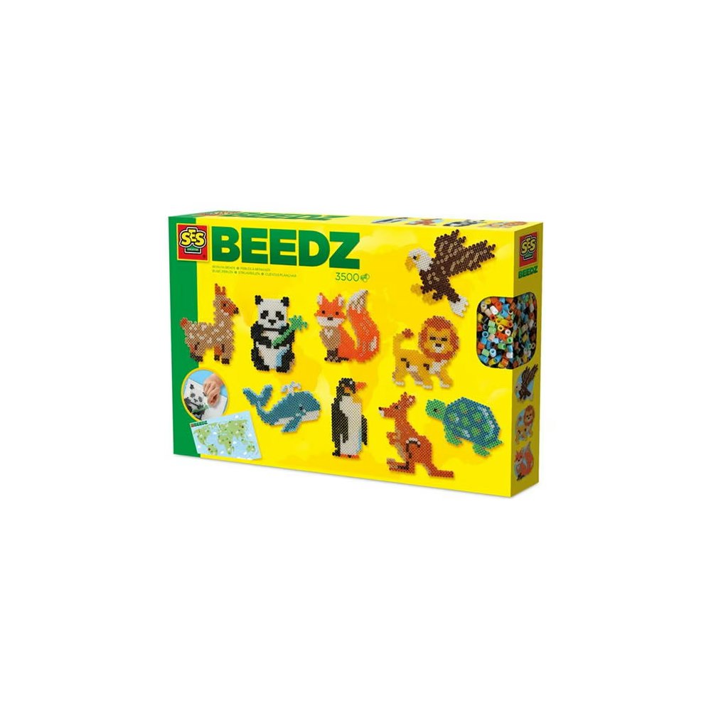 SES Creative Iron On Beads - World Animals