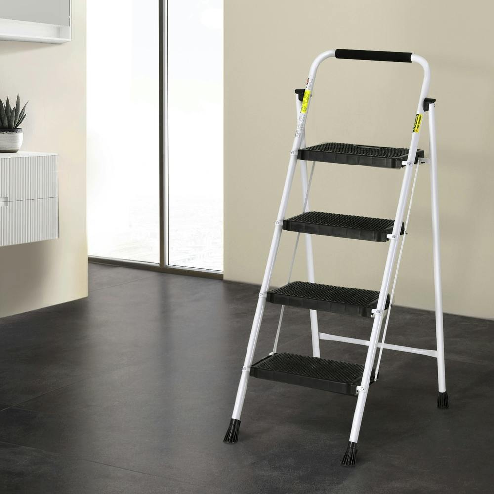 Giantz 4 Step Ladder Multi-Purpose Folding Steel Light Weight Platform