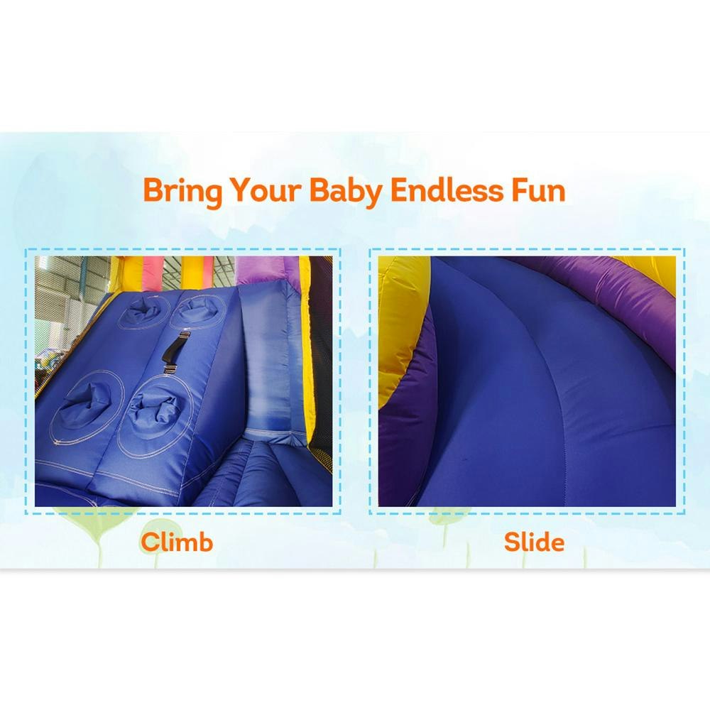 Unicorn Inflatable Jumping Castle Kids Home Amusement Playground w/ Climb Slide