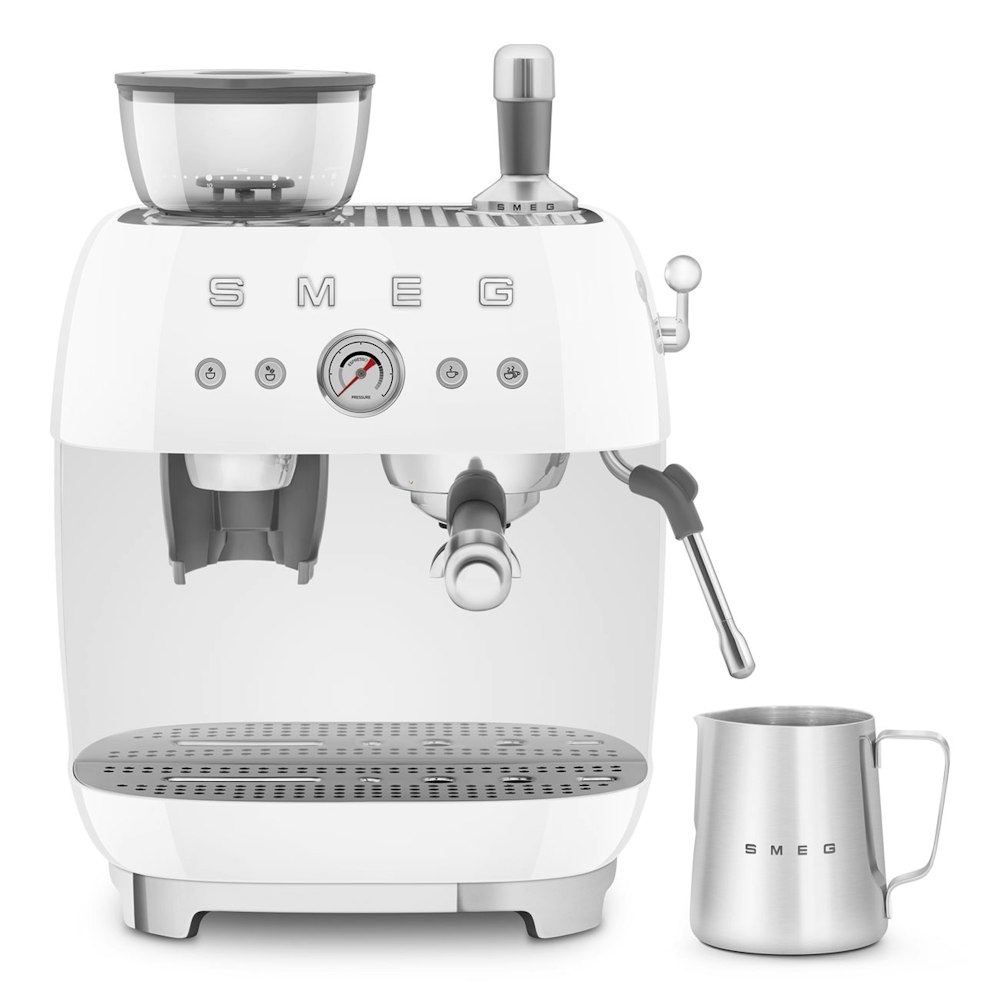 SMEG Smeg Espresso Bean To Cup Coffee Machine With Grinder - White
