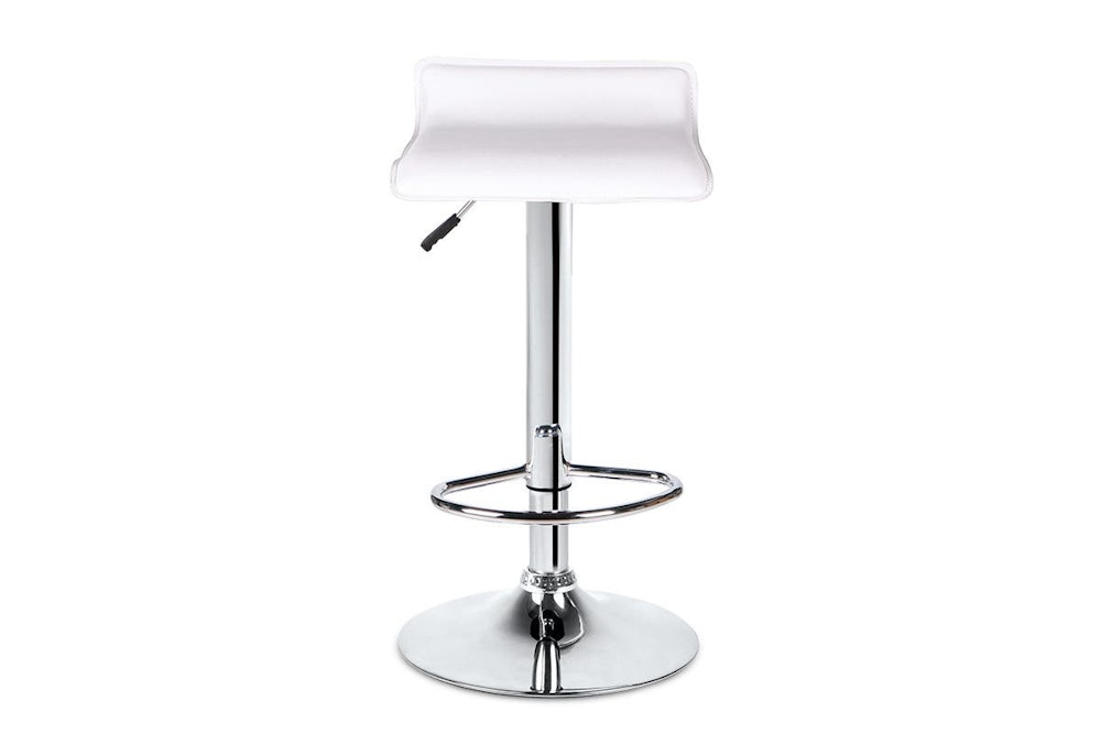 NNEKGE Bar Stool 2 Pack Flat Top White 38.5cm Indoor Furniture image number null