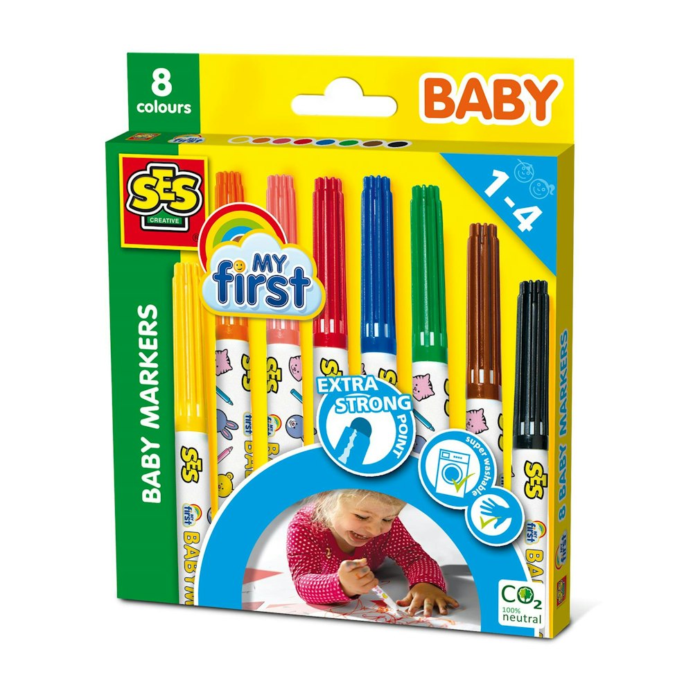 SES Creative My First - Baby Markers 8 Colours
