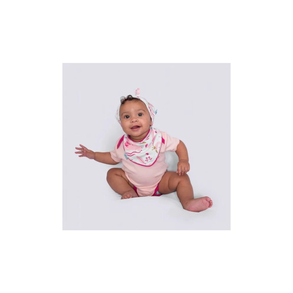 Luca and Rosa Swan Princess Print Girls Set Of 2 Baby Hats