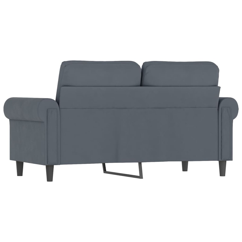 NNEVL 2-Seater Sofa Dark Grey 120 cm Velvet image number null