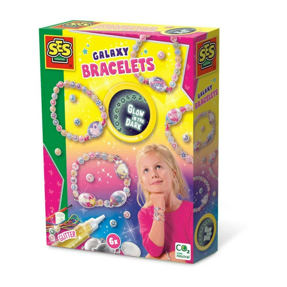 SES Creative Glow In The Dark Galaxy Bracelets