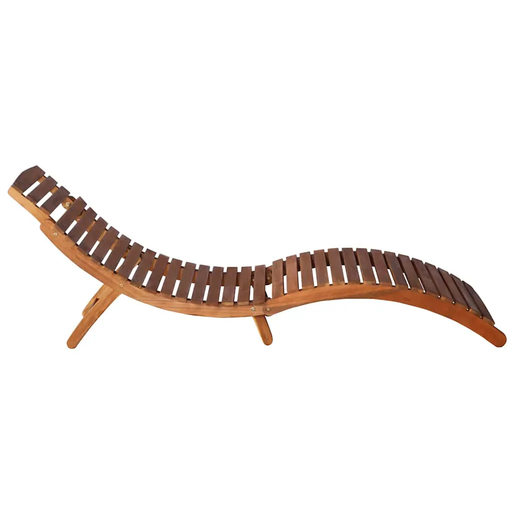 Sun Loungers 2 pcs with Table and Cushions Solid Acacia Wood 3077384
