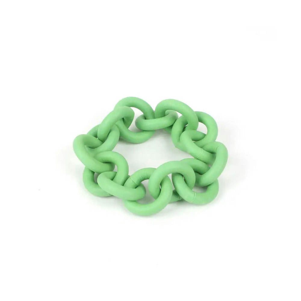 One of a Kind Club Green Chunky Rubber Bracelet
