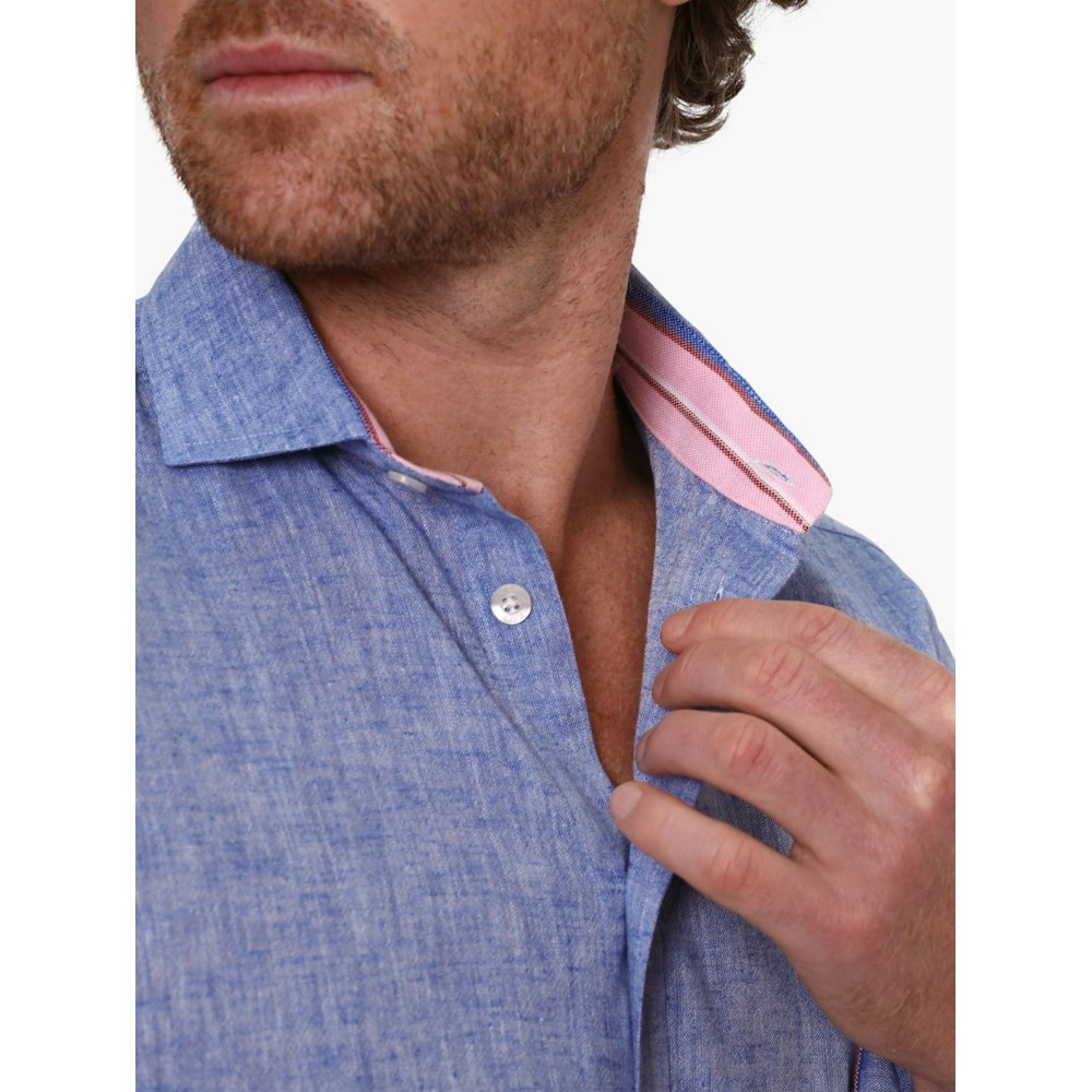 Koy Clothing Mida Blue Linen Shirt