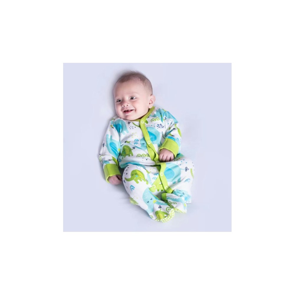 Luca and Rosa Little Elephant Luxury Boys Sleepsuit And 2 Piece Vest Gift Set