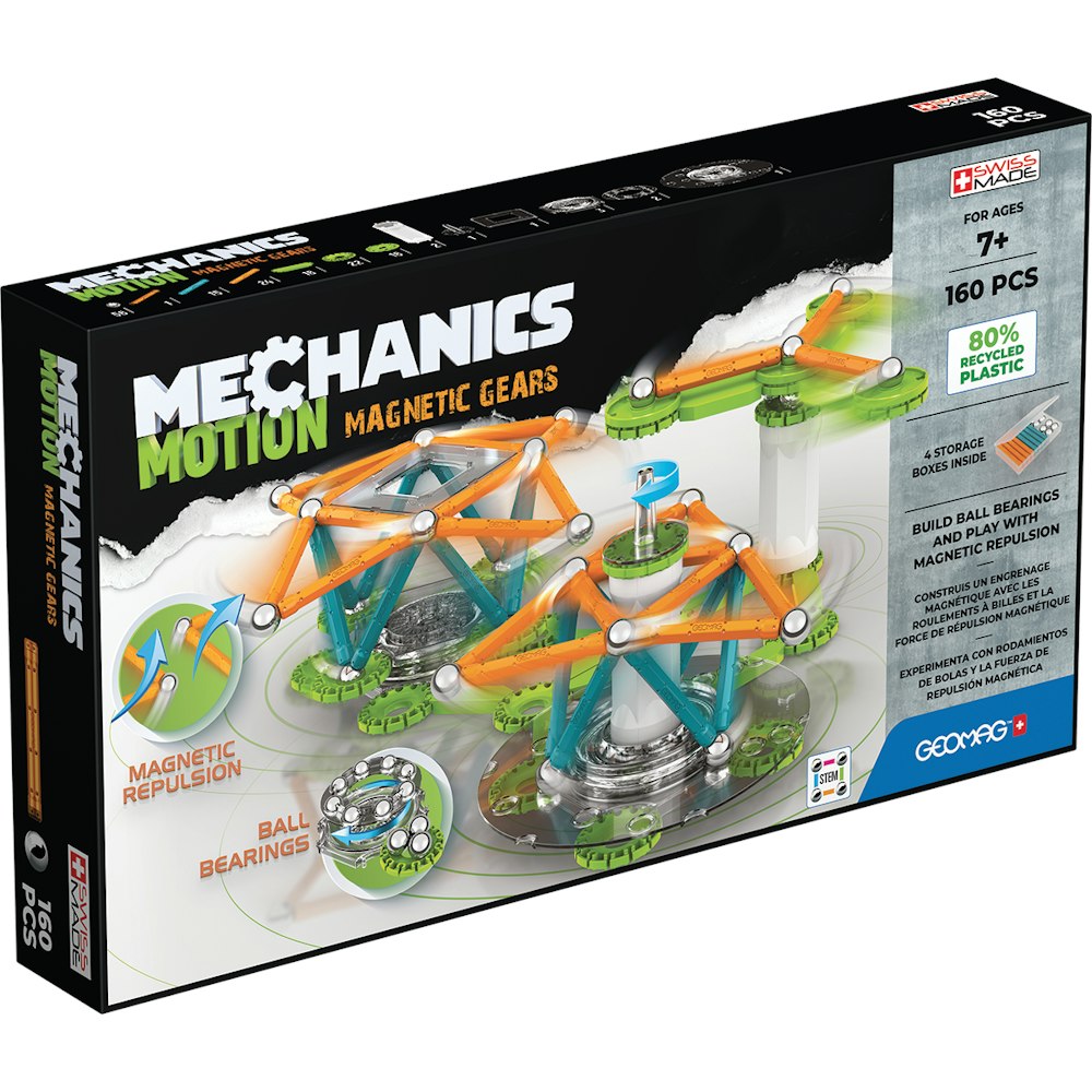 Geomag Mechanics Gravity Motion Magnetic Gears -160 Pieces
