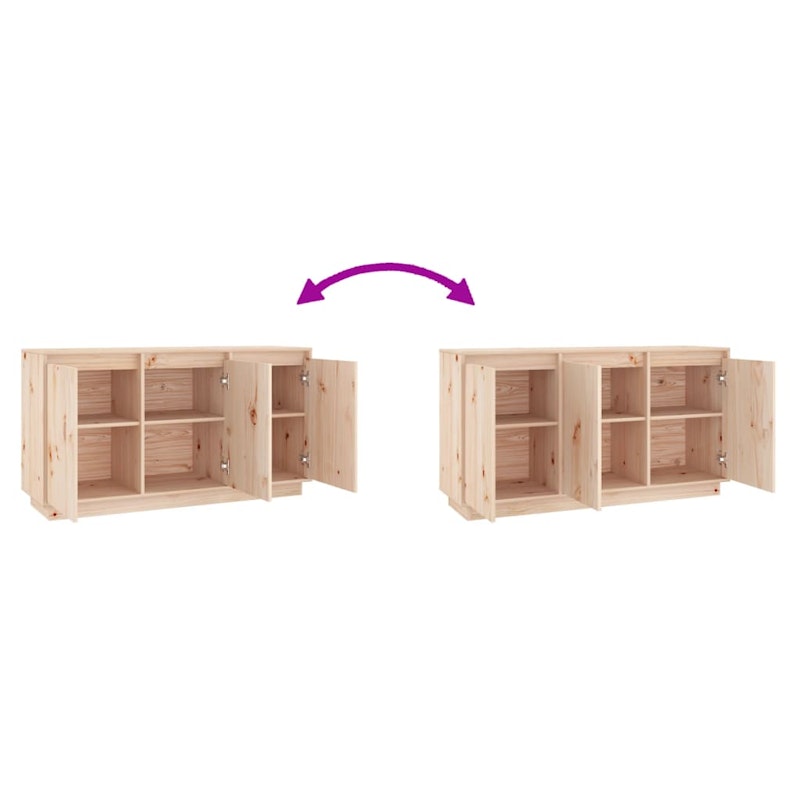 NNEVL Sideboard 111x34x60 cm Solid Wood Pine image number null