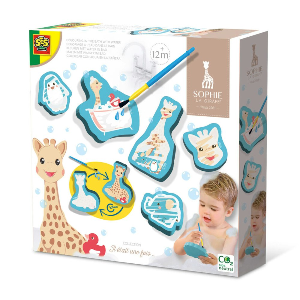 SES Creative Sophie La Giraffe - Colouring In The Bath With Water