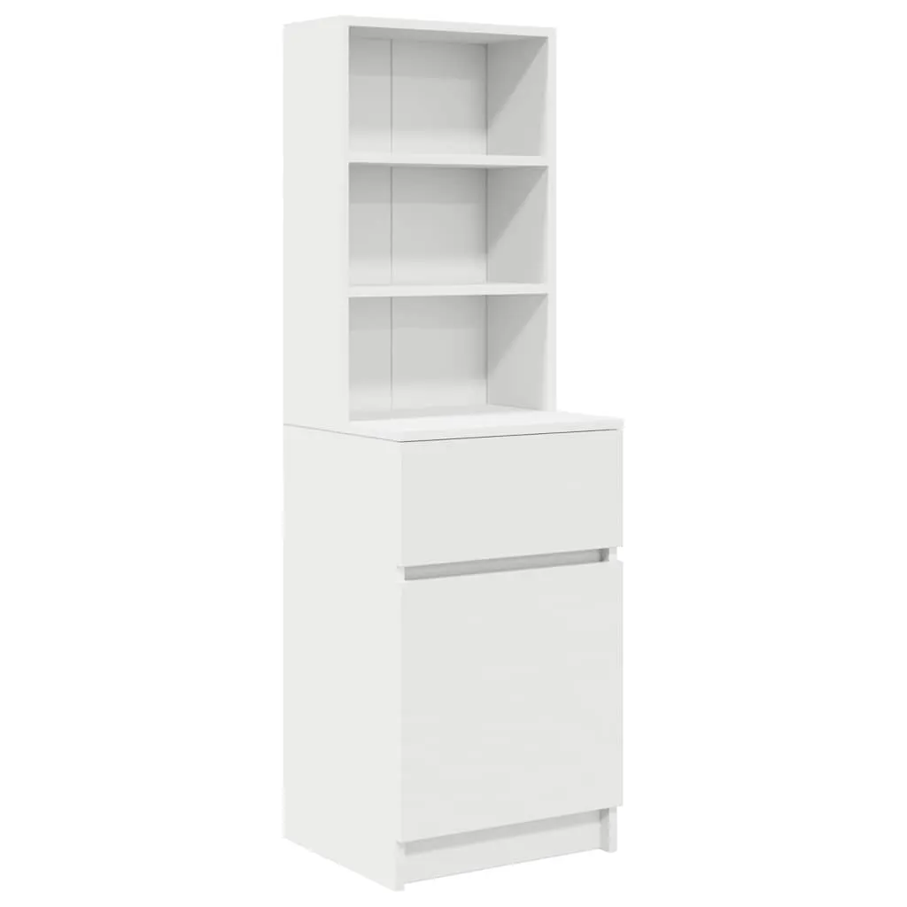 Bedside Cabinet White 39x35x125 cm Engineered Wood 861310 Bedside Cabinet White 39x35x125 cm Engineered Wood 861310