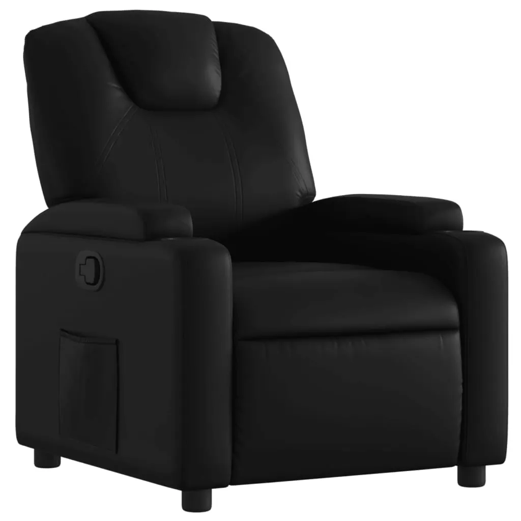 Recliner Chair Black Faux Leather 3205540 Recliner Chair Black Faux Leather 3205540