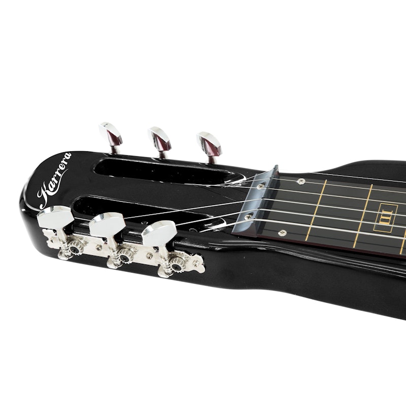 Karrera 29in 6-String Lap Steel Hawaiian Guitar - Black image number null