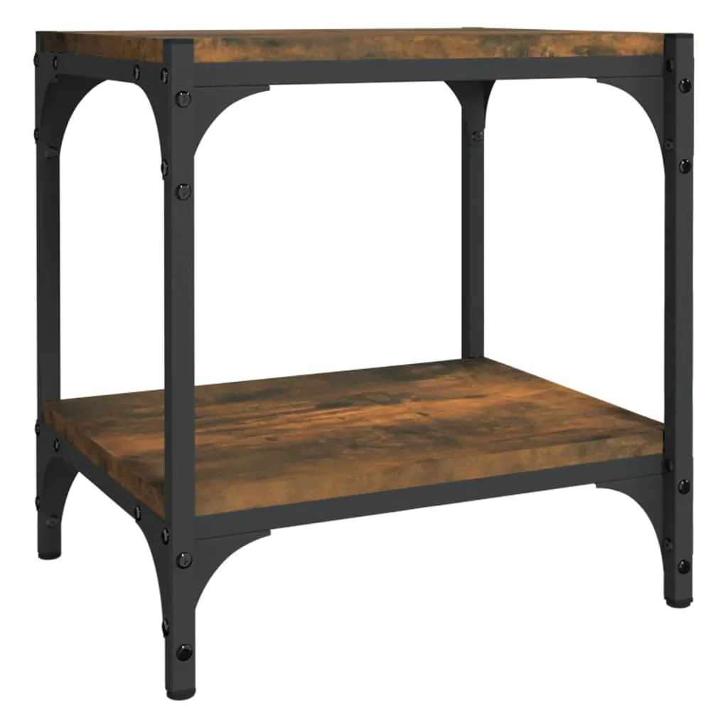 TV Cabinet Smoked Oak 40x33x41 cm Engineered Wood and Steel 819304 TV Cabinet Smoked Oak 40x33x41 cm Engineered Wood and Steel 819304