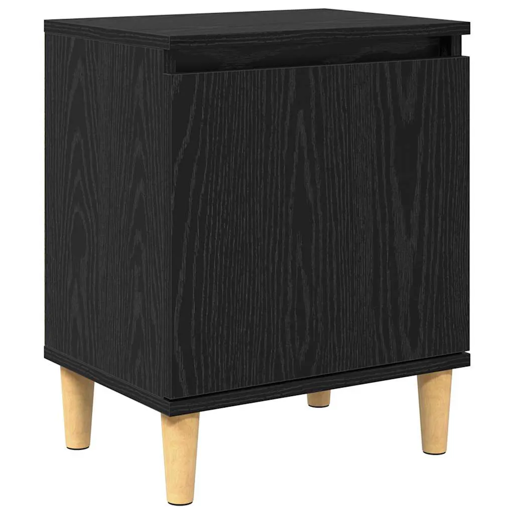 Bedside Cabinet Black oak 40 x 30 x 50 cm Engineered wood 875106 Bedside Cabinet Black oak 40 x 30 x 50 cm Engineered wood 875106