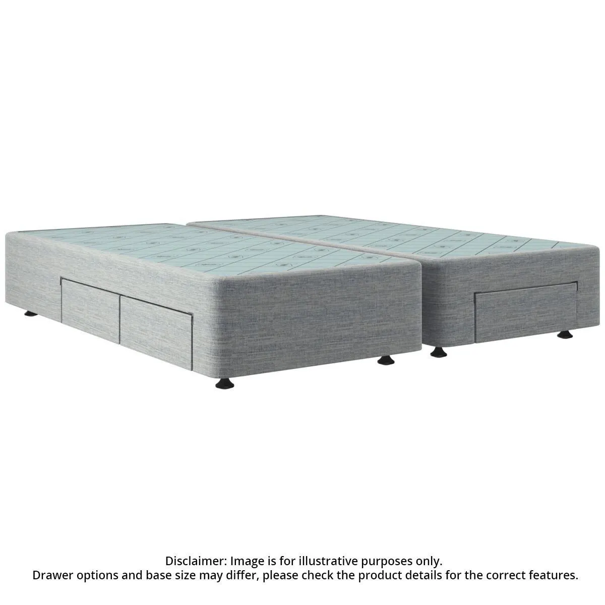 Sealy Spacesaver Super Queen Split Bed Base No Drawer Sand
