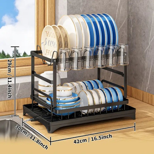 Buy NNETM Double Decker Drying Delight The Ultimate 2 Tier Kitchen Dish Rack at Barbeques Galore