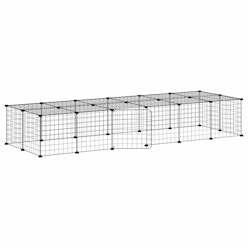 vidaXL 28-Panel Pet Cage with Door Black 35x35 cm Steel vidaXL 28-Panel Pet Cage with Door Black 35x35 cm Steel