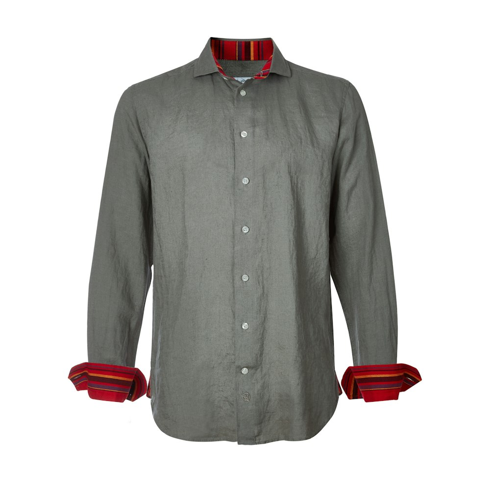 Koy Clothing Safari Khaki Linen - Kenyan Kikoy Detail