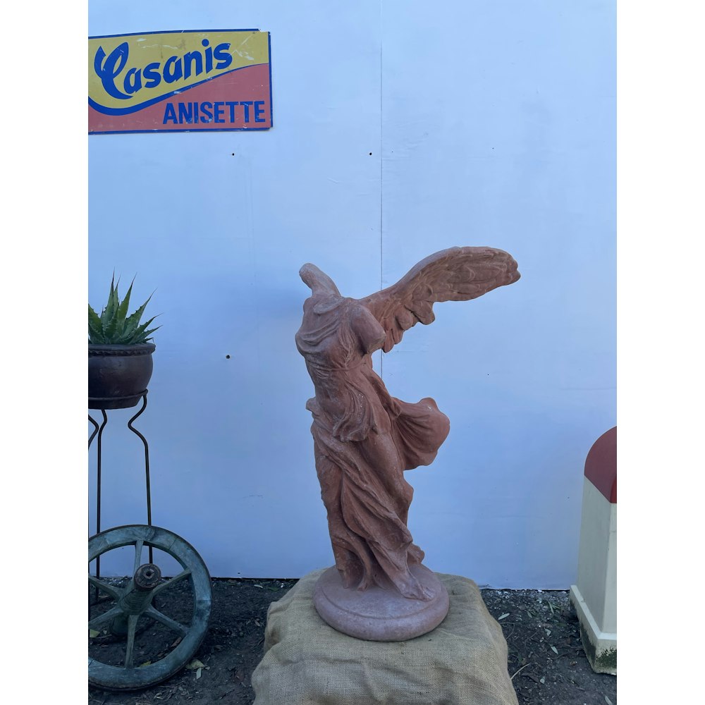 The Norfolk Olive Tree Company Nike Of Samothrace Terracotta Statue