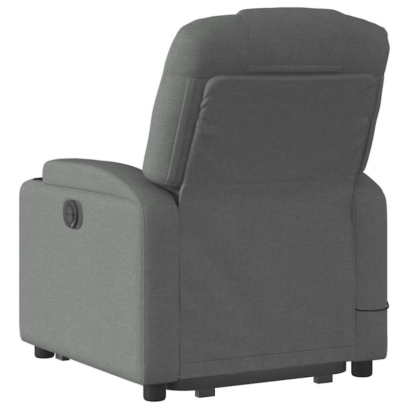 vidaXL Electric Stand up Massage Recliner Chair Dark Grey Fabric image number null