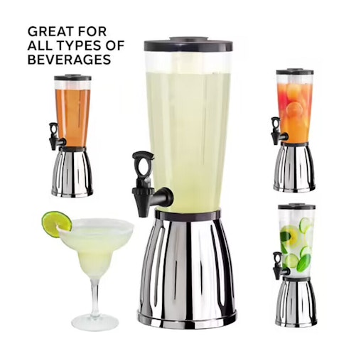 Oggi Beverage Dispenser With Ice Tube 2.839L Oggi Beverage Dispenser With Ice Tube 2.839L