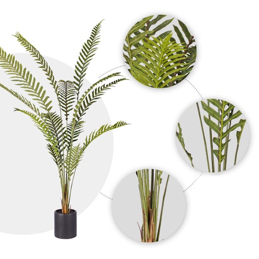 SOGA 4X 240cm Artificial Green Rogue Hares Foot Fern Tree Fake Tropical Indoor Plant Home Office Decor SOGA 4X 240cm Artificial Green Rogue Hares Foot Fern Tree Fake Tropical Indoor Plant Home Office Decor