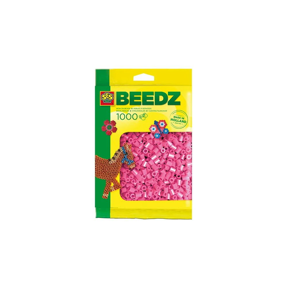 SES Creative Iron On Beads 1000 Pink