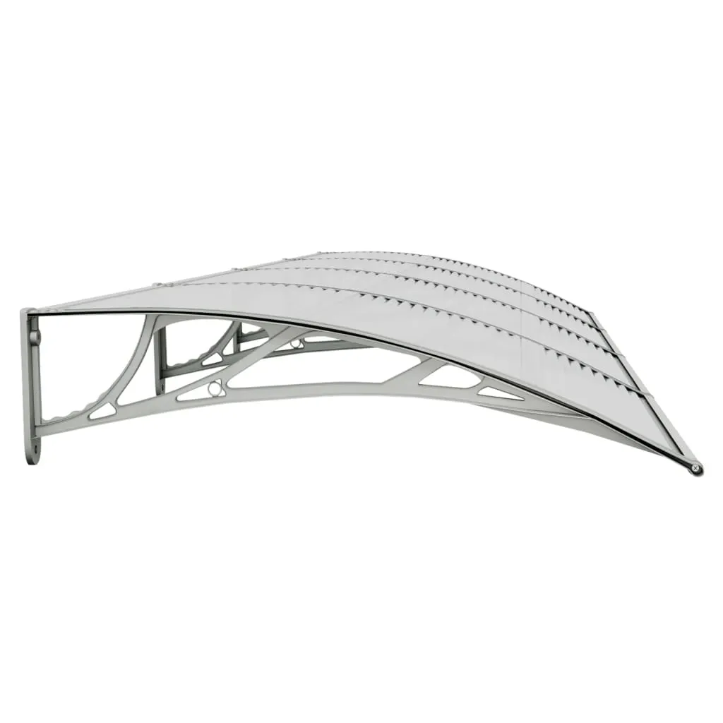 Door Canopy Grey 350x100 cm Polycarbonate 153595