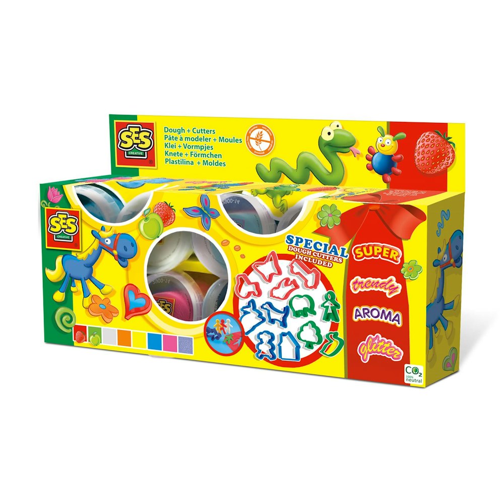 SES Creative Dough Mania 8x90g With Cutters