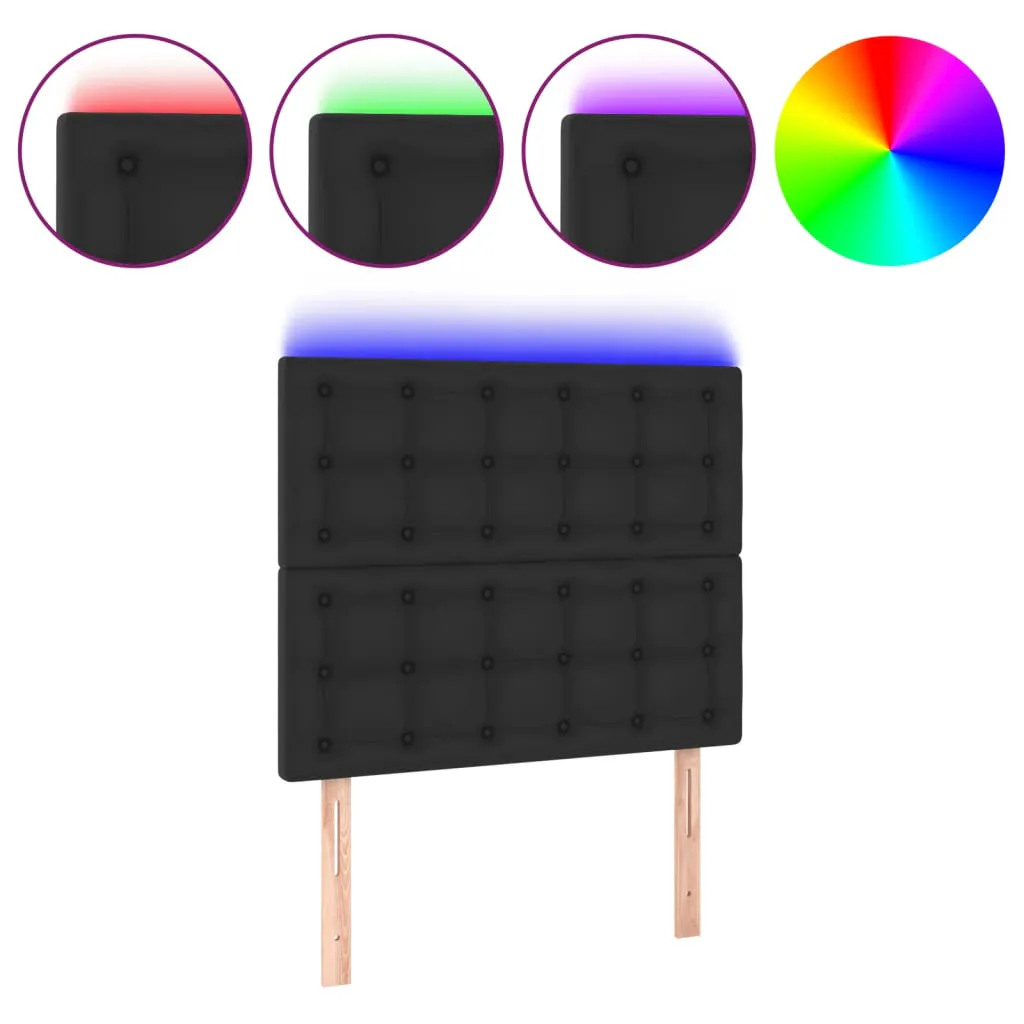 LED Headboard Black 100 cm Faux Leather 3122508 LED Headboard Black 100 cm Faux Leather 3122508