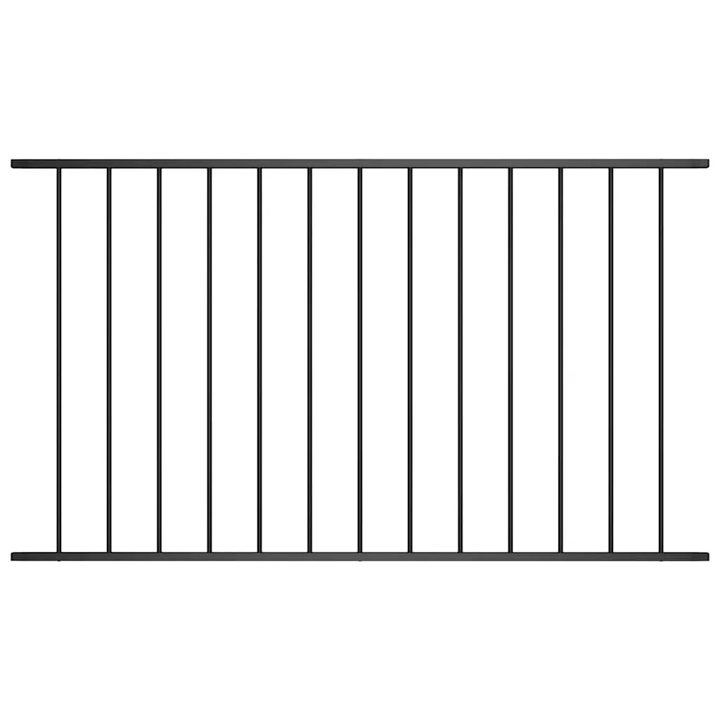Fence Panel Woerden Powder-coated Steel 1.7x1 m Black 145219 Fence Panel Woerden Powder-coated Steel 1.7x1 m Black 145219