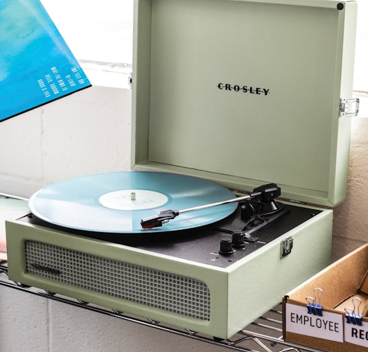 Crosley Voyager Sage - Bluetooth Portable Turntable  & Record Storage Crate Crosley Voyager Sage - Bluetooth Portable Turntable  & Record Storage Crate