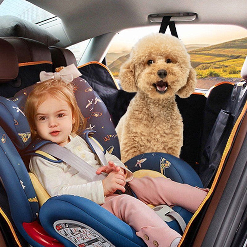 SOGA 600D Oxford Cloth Waterproof Dog Car Cover Back Seat Protector Hammock Pet Mat Black image number null