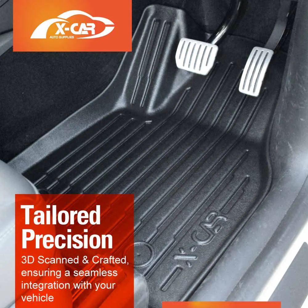 Floor Mats Boot Liners Set for Tesla Model Y Juniper 2025-Onwards All Weather Front Toolbox Cargo Car Trunk Cover Luggage Tray