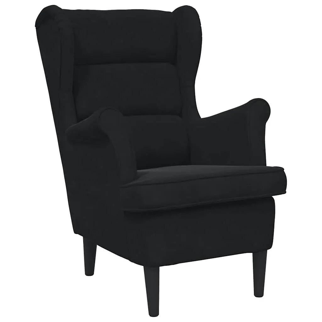Armchair Black Velvet 324065 Armchair Black Velvet 324065