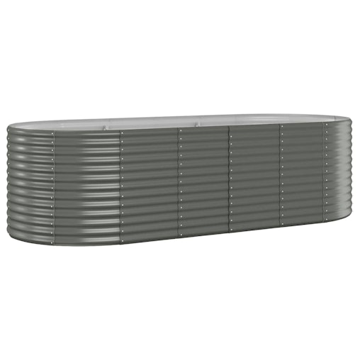 NNEVL Garden Planter Powder-coated Steel 249x100x68 cm Grey image number null