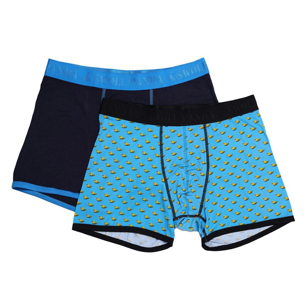 Swole Panda Bamboo Boxers 2 Pack - Navy Blue / Ducks