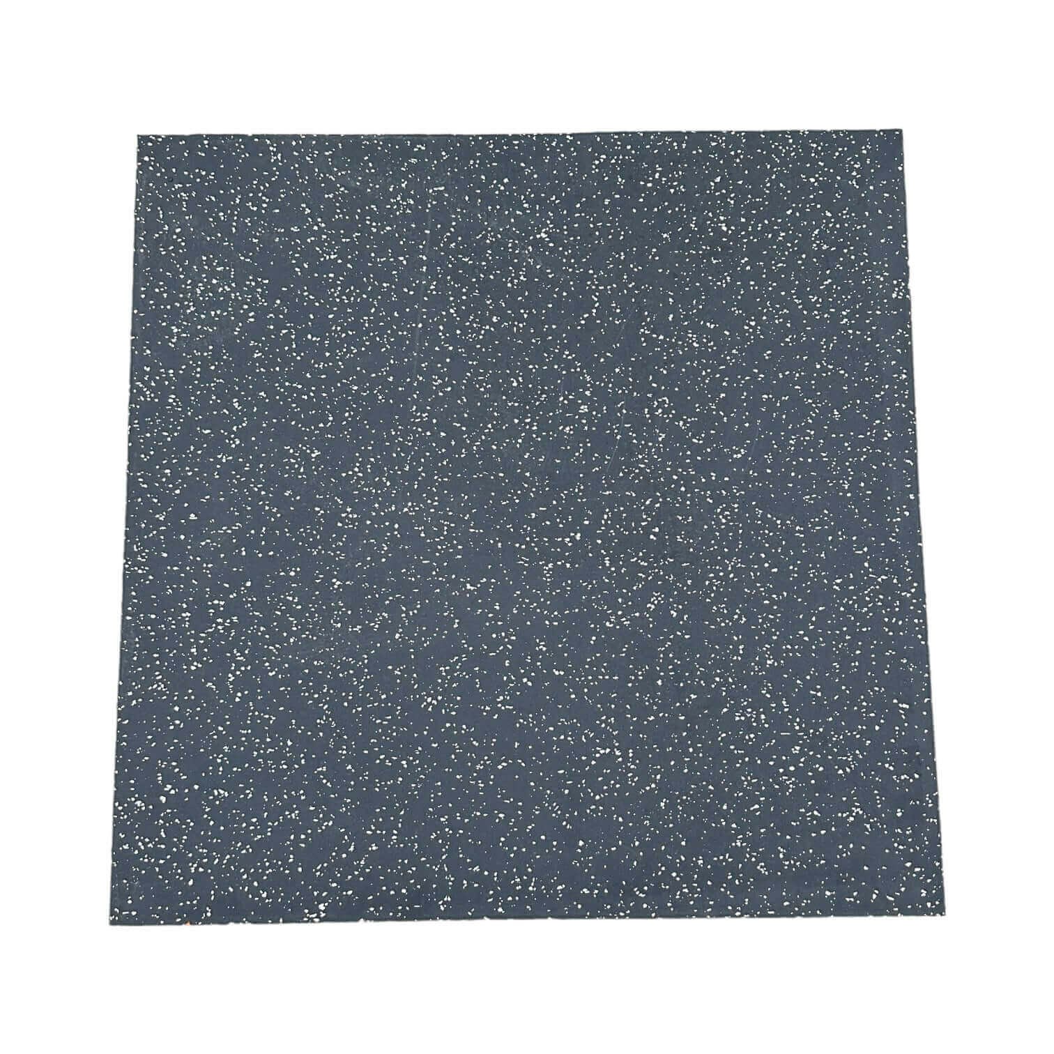 Pack of 100 - 30mm Rubber Gym Flooring Dual Density EPDM Rubber Dense Tile Mat 1m x 1m BLACK with WHITE