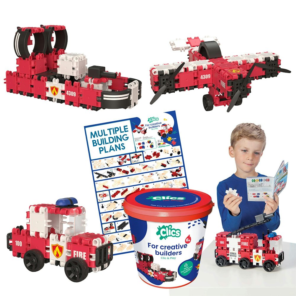 Clics Clics Bucket Fire Edition Building Set