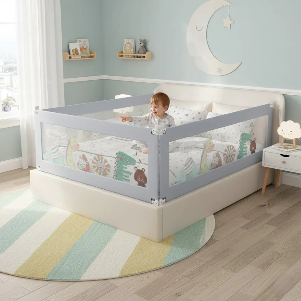 BoPeep Kids Baby Safety Bed Rail Guard Adjustable Folding Child Toddler King