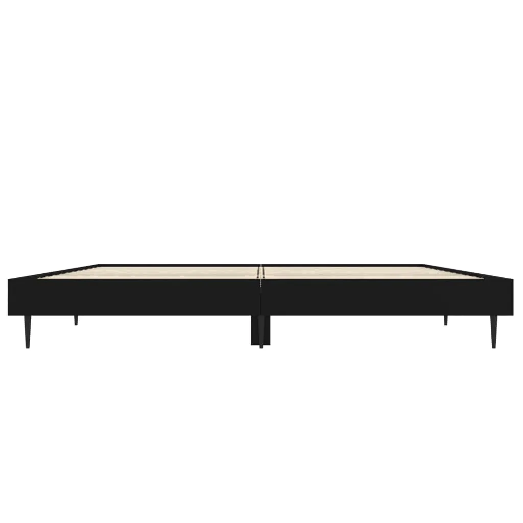 Bed Frame without Mattress Black 135x190 cm Engineered Wood 832286